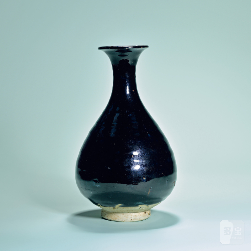 明 黑釉玉壶春瓶